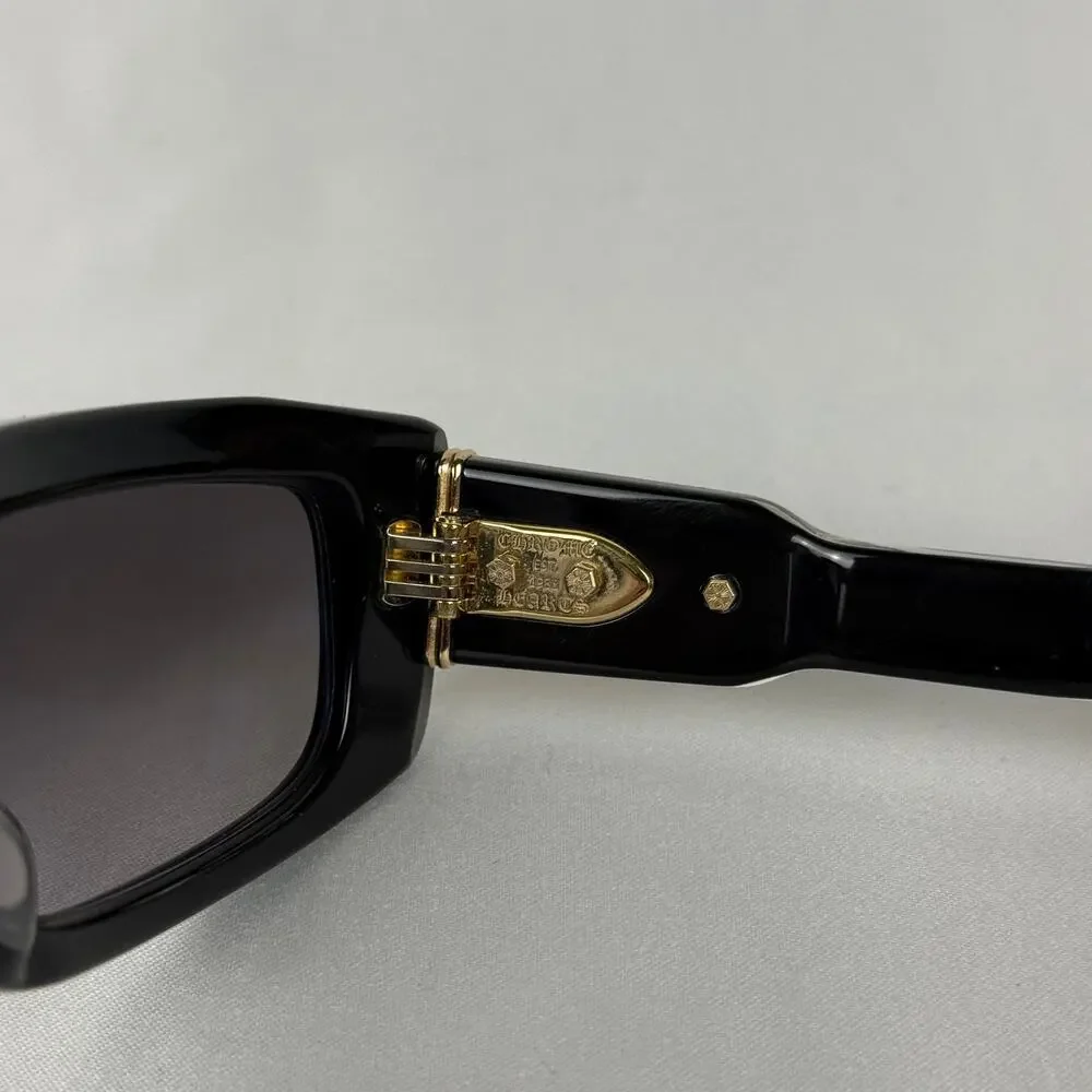 Chrome Hearts Zelda Sunglasses Black Acetate 18K Gold Plated BK-18KGP w Case